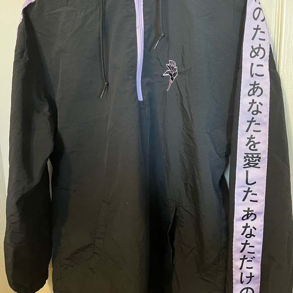 By Samii Ryan Goodbye Japan Black&lavender Windbreaker - Picture 7 of 7